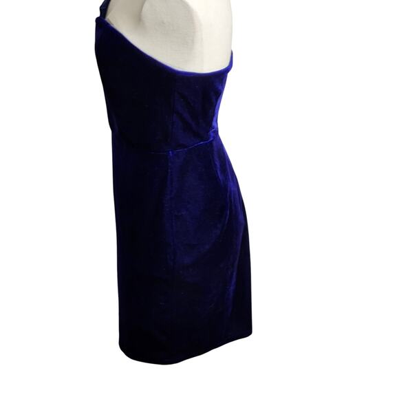 Superdown Tana‎ Strapless Velvet Mini Dress Women's Medium Indigo - Picture 9 of 13